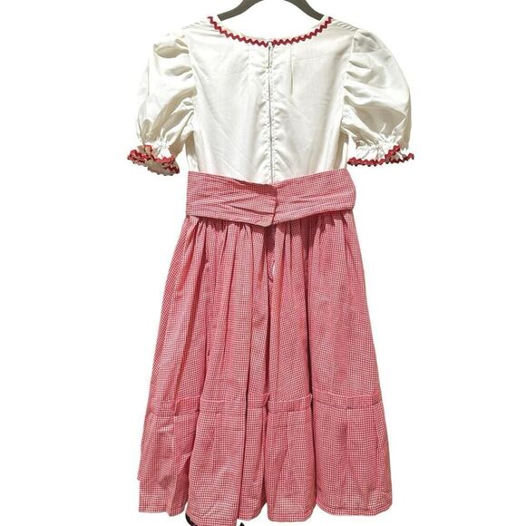 VTG 60s Dress Handmade Cottage Prairie Peasant Square Dance Western Girl’s SZ 6 - Picture 10 of 16